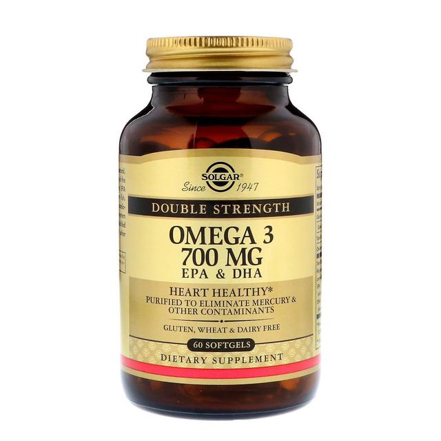 Solgar, Omega-3, EPA & DHA, Dupla Força, 700 mg, 60 Cápsulas gelatinosas on Productcaster.