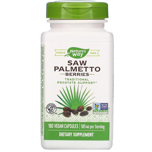 Nature's Way, Saw Palmetto Bagas, 585 mg, 180 Cápsulas Veganas on Productcaster.