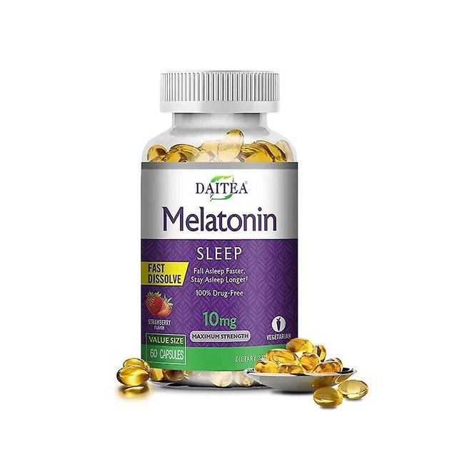 Vorallme Daitea Schlafnahrungsergänzungsmittel Erdbeergeschmack Melatonin 10mg 120 Kapseln 60 count-1 bottle on Productcaster.