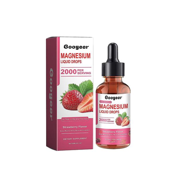 Suplemento de glicinato de magnésio, 2000mg de magnésio líquido gotas para o nervo, relaxamento, sono muscular, energia, alta absorção 30ML-2PCS on Productcaster.