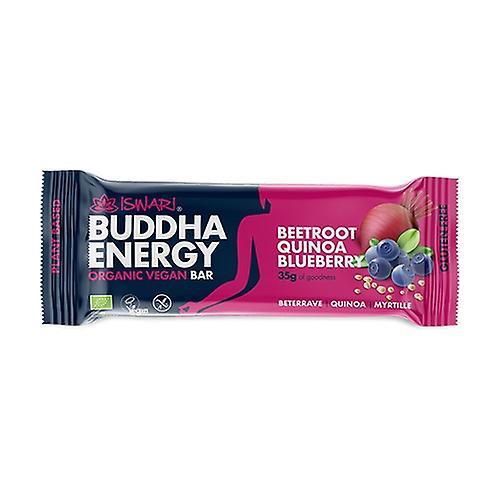 Iswari Organic and vegan Buddha energy bar with beetroot, quinoa and blueberry 1 bar of 35g (Blueberries) on Productcaster.