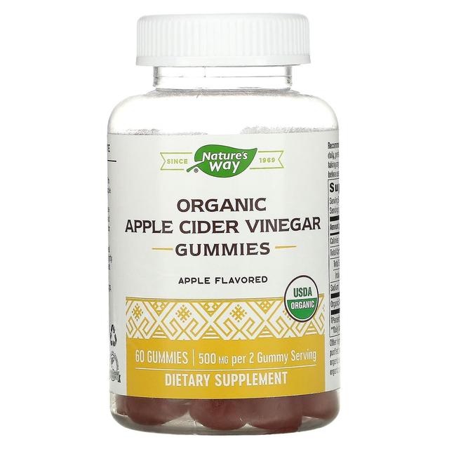 Nature's Way, Bio Apfelessig Gummis, Apfel, 250 mg, 60 Fruchtgummis on Productcaster.