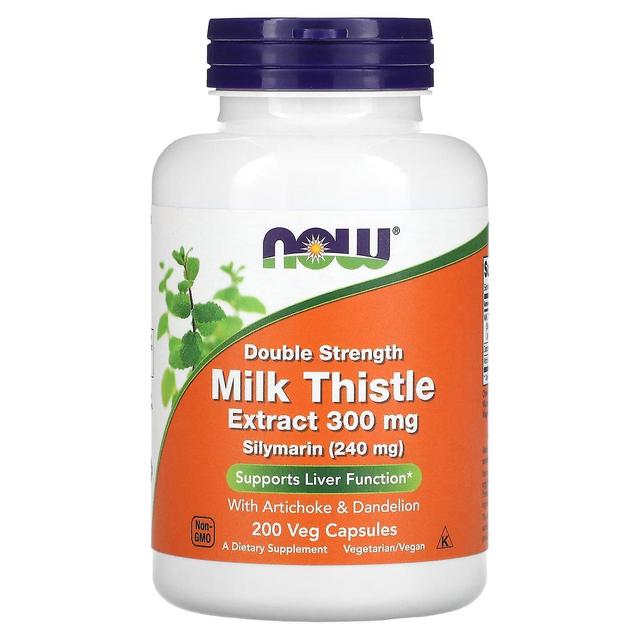 NOW Foods, Milk Thistle Extract, Double Strength , 300 mg, 200 Veg Capsules on Productcaster.