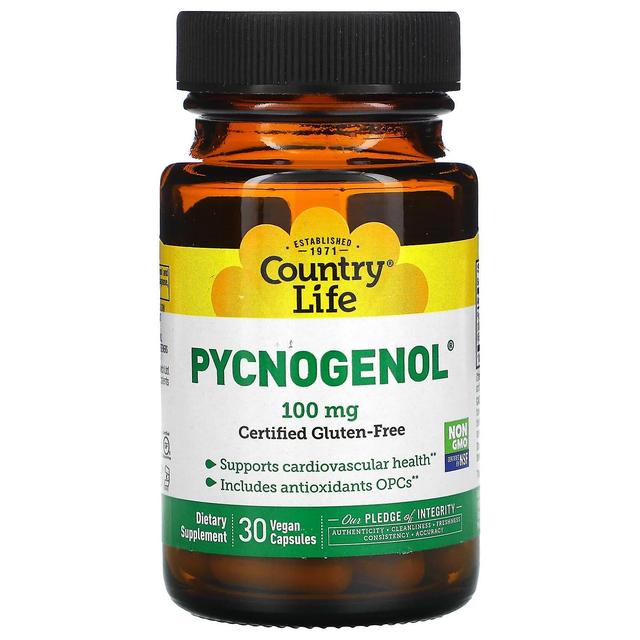 Country Life, Pycnogenol, 100 mg, 30 Vegan Capsules on Productcaster.