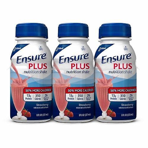 Abbott Nutrition Oral Supplement Ensure Plus Erdbeergeschmack 8 oz. Behälterflasche gebrauchsfertig, 8 oz (4er-Pack) on Productcaster.