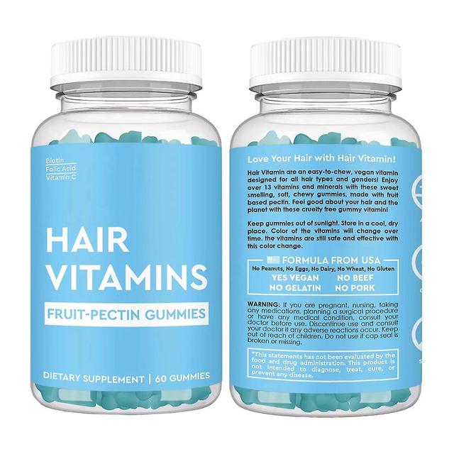 2-pack hårgummier Biotin Sugar Biotin Hår Och Nail Growth Gummies on Productcaster.