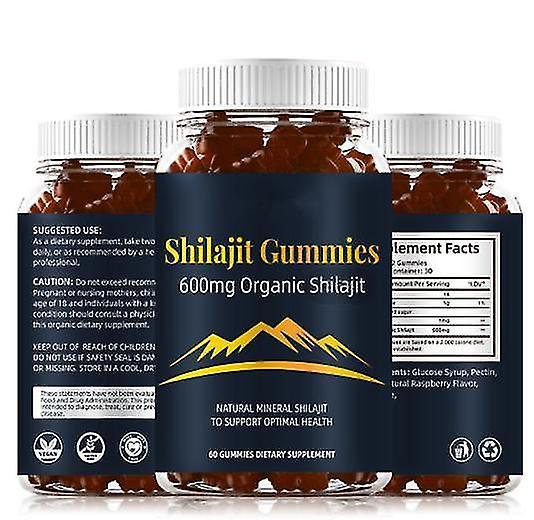 Gomitas Shilajit, 600 mg de Shilajit orgánico puro, Suplemento de Shilajit del Himalaya, Shilajit masticable con complejo de oligoelementos, para e... on Productcaster.