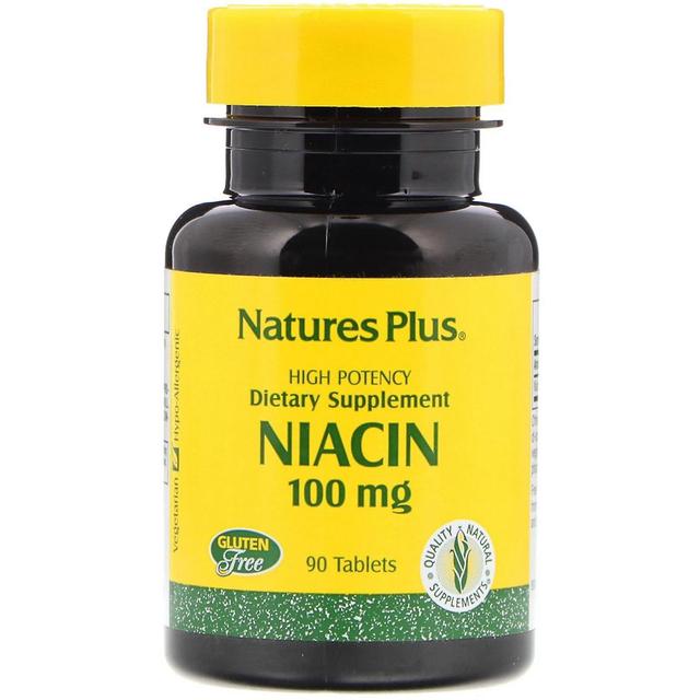 Nature's Plus, Niacin, 100 mg, 90 tabletter on Productcaster.