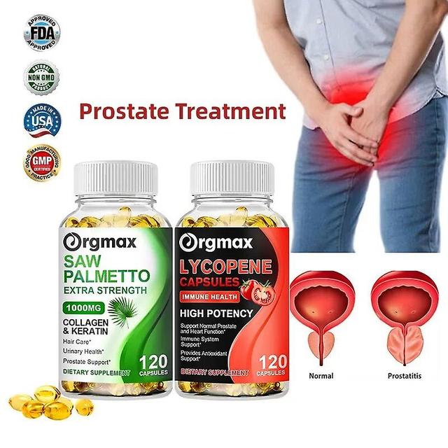 120 Capsules Saw Palmetto Extract and Lycopene Extract from Tomato| Non-GMO and Gluten Free | Vegan | Natural DHT BlockerTIB TIB . 120pcs on Productcaster.