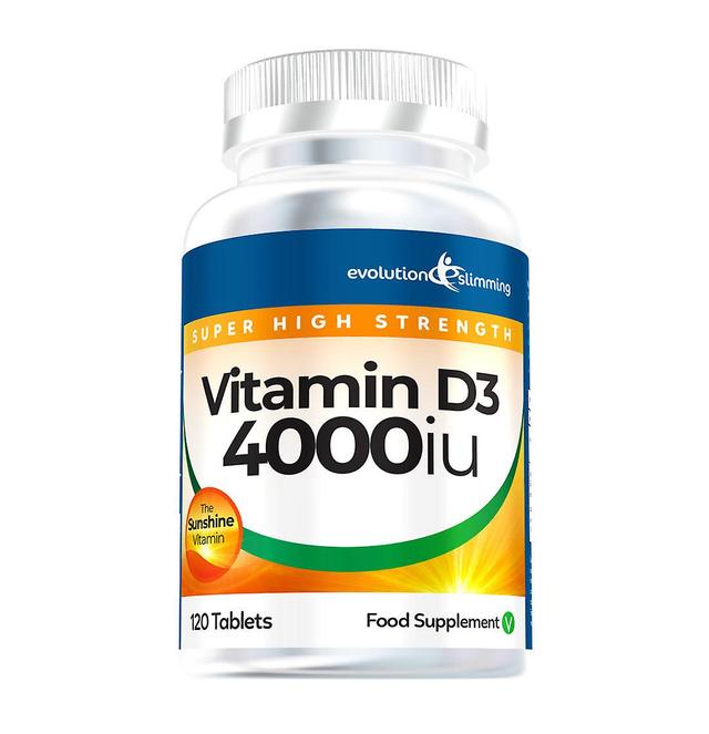 Vitamin D D3 4,000iu Super Strength Tablets - 120 Tablets - Vitamin Supplement - Evolution Slimming on Productcaster.