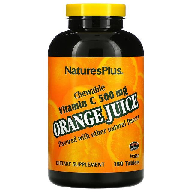 Nature's Plus NaturesPlus, Orange Juice, Chewable Vitamin C, 500 mg, 180 Tablets on Productcaster.