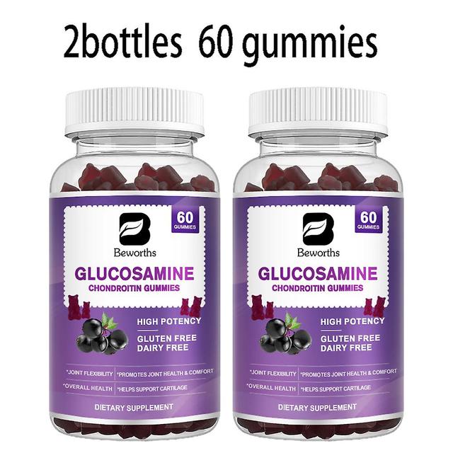 Visgaler Glucosamine Chondroitin Gummies With Msm&elderberry Extra Joint Support Antioxidant Immune Support Supplement For Adult 2bottles 60 pcs on Productcaster.