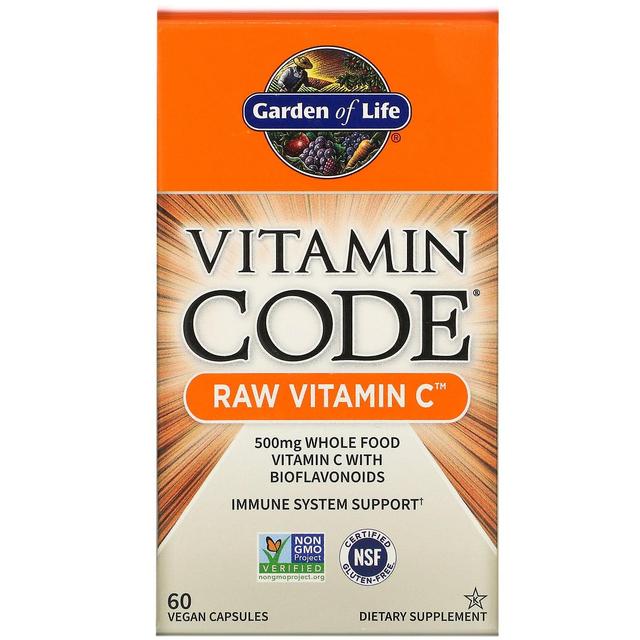 Garden of Life, Vitamin Code, RAW Vitamin C, 60 Vegan Capsules on Productcaster.