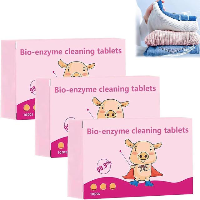 unbrand Multifunctional Bioenzyme Cleaning Tablets,Bio-Enzyme Explosive Salt, Multi-Functional Dissolve Concentrated Cleaning Tablets 30 Pcs on Productcaster.