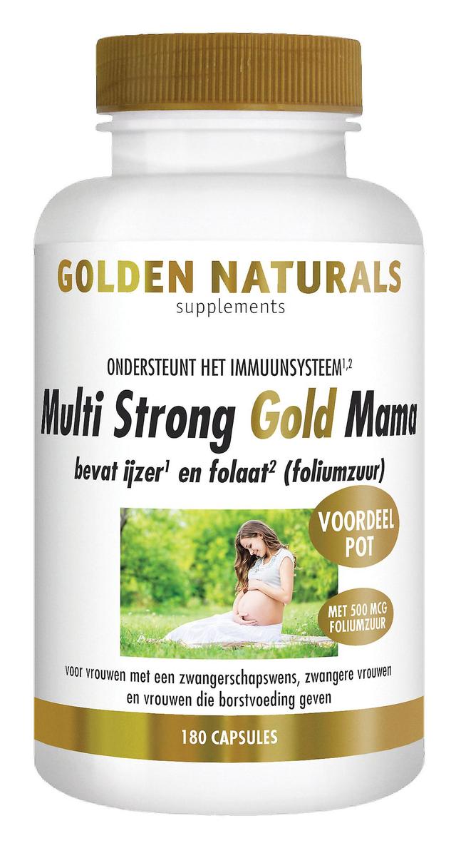 Golden Naturals Multi Strong Gold Mama (180 vegan capsules) on Productcaster.