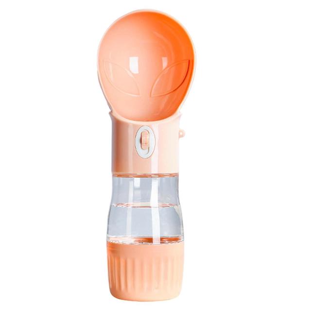 2 In 1 Dog Water Bottle Portable Pet Water Dispenser Leak-proof Dog Drinking Feeder For Travel Pink on Productcaster.