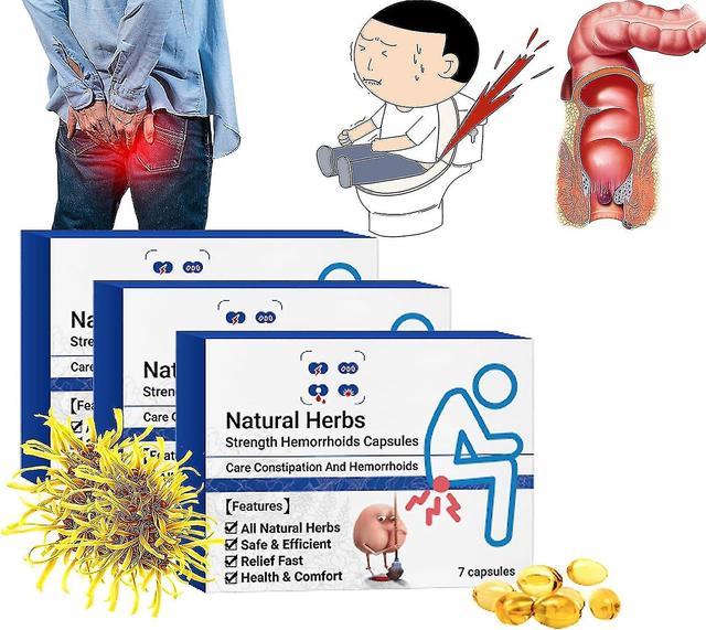 Cryin Naturlige urtestyrke hæmoride kapsler, naturlige hæmorrhoid relief kapsler, hurtig hæmoroid behandling for hæmorrhoid ubehag 3-boks on Productcaster.