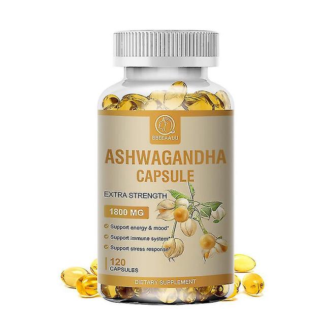 Guoguo Organic Ashwagandha Extract Capsule Relieve Stress Relieve Fatigue Sleep Better Immunity&endurance Support Health Food 120pcs on Productcaster.