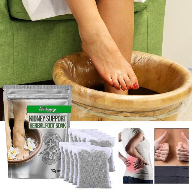 10/20/30pcs Pure Cleanse Kidney Support Herbal Foot Soak, Lymphatic Drainage Ginger Foot Soak 10PCS on Productcaster.