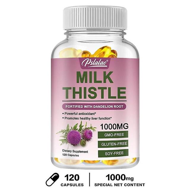 Visgaler Premium Milk Thistle Supplement 1000mg Silymarin And Dandelion Root For Healthy Liver Function Detox Formula 120 Capsules on Productcaster.