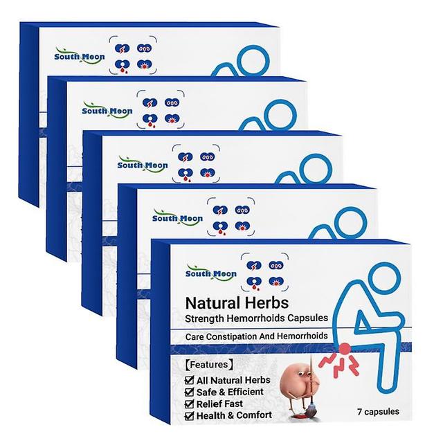 Herbal Hemorrhoids Capsules Repair Anal Treatment Internal Mixed External Hemorrhoid Piles Removal Relieve Fissure Pain Capsules 5Boxes on Productcaster.