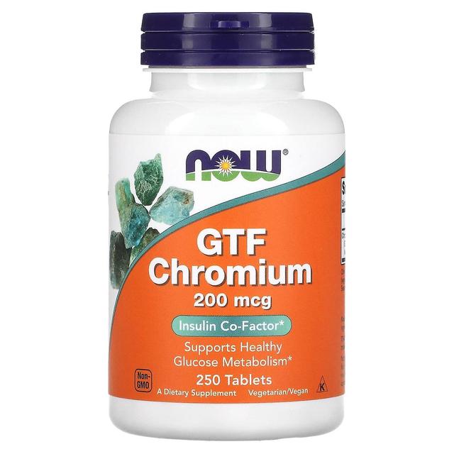 NOW Foods, GTF Chrom, 200 mcg, 250 Tabletten on Productcaster.