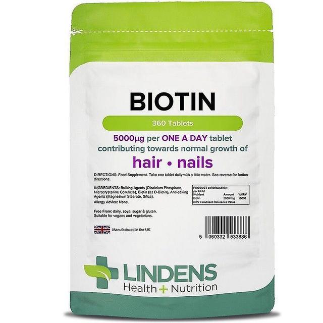 Lindens Biotin 5mg Tablets 360 (3886) on Productcaster.