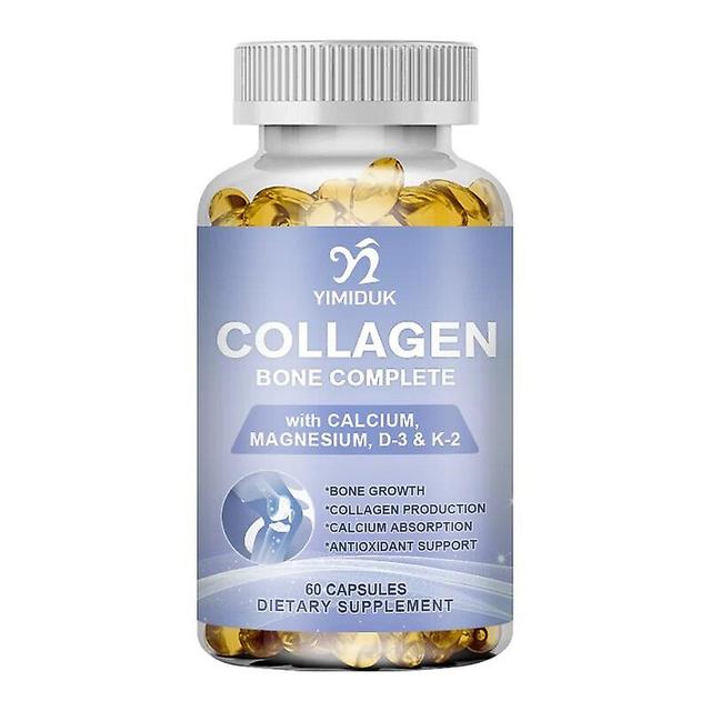 Visgaler Collagen Bone Complete Capsules Formula With Calcium & Magnesium For Strong Bones & Joints Boost Energy Immune Health 1 Bottles 60PCS on Productcaster.