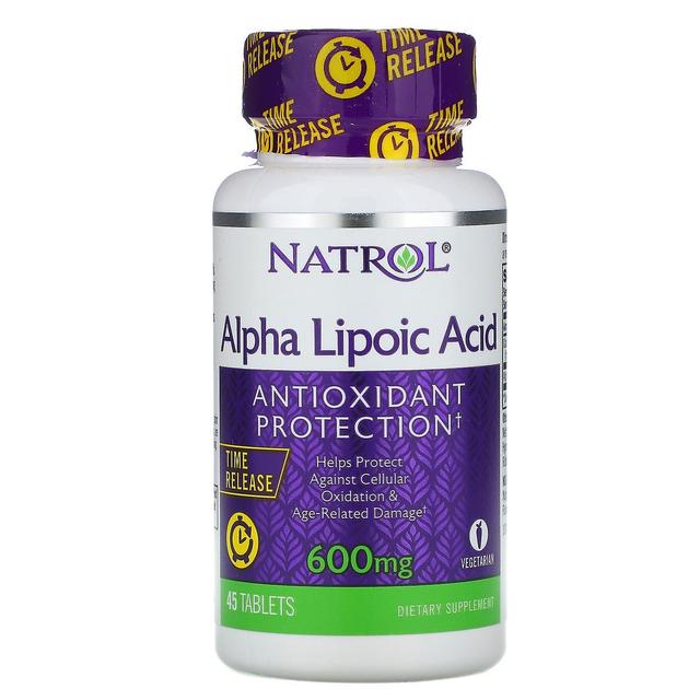 Natrol, Ácido alfa-lipóico, Time Release, 600 mg, 45 comprimidos on Productcaster.