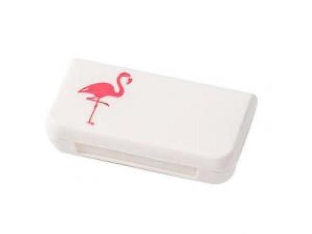 Mmcici 3 Compartments Pills Box Portable Pills Organizer Flamingo on Productcaster.