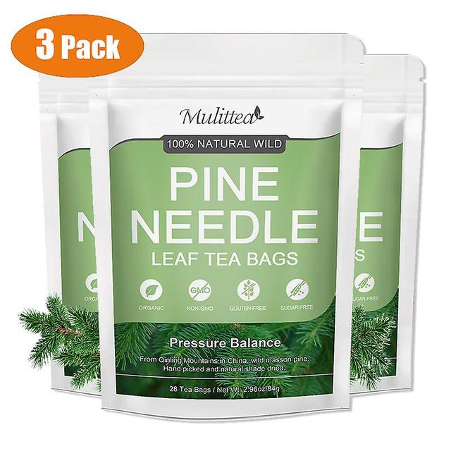 Beitong Mulittea Dried Pine Needle Tea Bags Rich In Vitamin & Antioxidants Improve Immunity Health Heart Detox For Family 3 Pack 28 day on Productcaster.