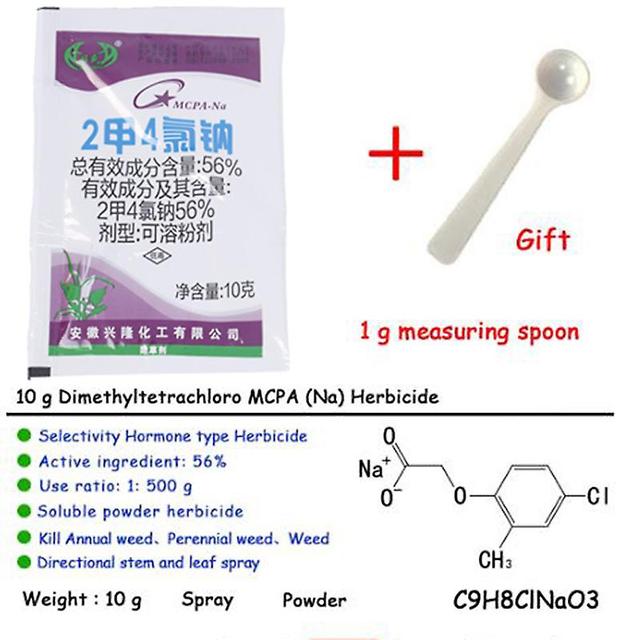 Hkcsm 10g Diméthyltétrachloro Mcpa (na) Herbicide Acide phénoxyacétique Sélectivité Blanc 50g on Productcaster.