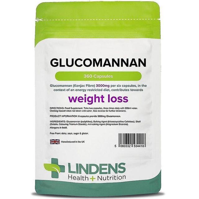 Lindens Glucomannan (Konjac Fibre) 500mg Capsules 360 (4418) on Productcaster.