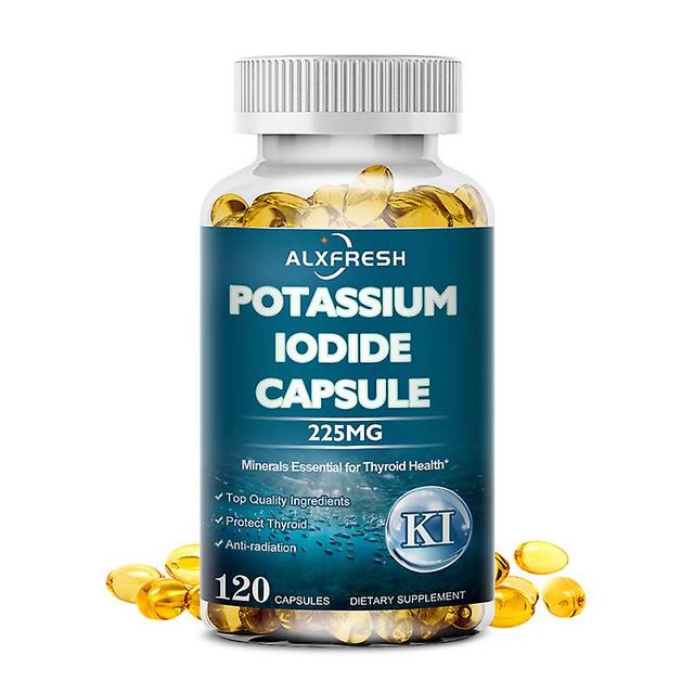 Tib 120 Capsule Potassium Iodide Supplement 225 Mg Dietary Thyroid Support Protectant Ki Iodine Tablets Vitamin Optimum Potassium 1X Bottle 120pcs on Productcaster.