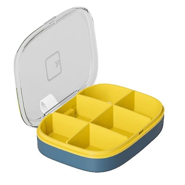 Portable 4/6 Comments Pill Izer - Medicine Stora Box Dark Blue M on Productcaster.