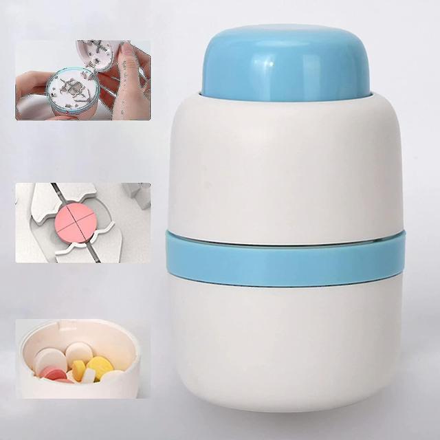 DEYUE Pill Cutter For Small Pills 1/4, Crusher Tablet Into Half Or Quarter, Hidden Safety Blade Portable P on Productcaster.