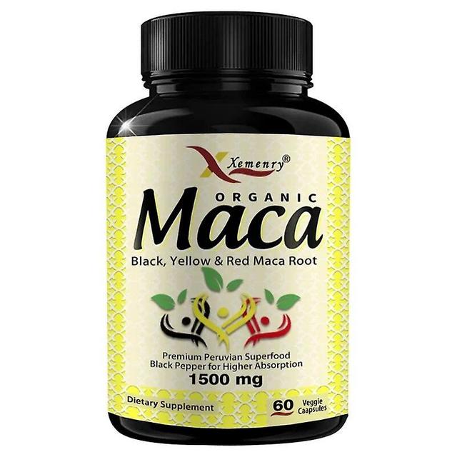 Venalisa Natural Peruvian Maca Root Extract - Contains Black + Red + Yellow Organic Maca Root Powder Capsules 1500 Mg 60 capsules on Productcaster.