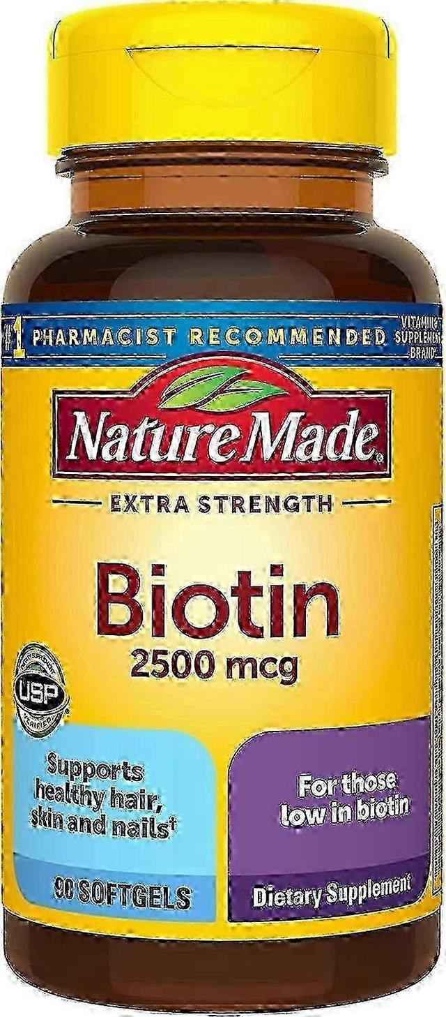 Nature Made Príroda vyrobená biotín 2500 mcg, tekuté softgels, 90 EA on Productcaster.