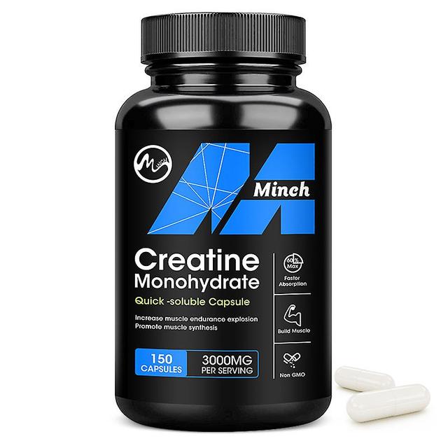 Tib Minch Creatine Capsules Creatine Monohydrate Gain Strength Building Muscle Enhance Performance Keto Friendly 3000mg For Adults 90 Pcs on Productcaster.