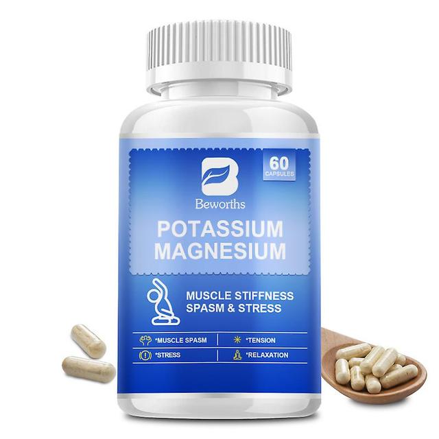 Visgaler Potassium Magnesium Complex Supplements High Absorption Magnesium Citrate For Leg Spasms, Muscle, Bone, And Heart Health Support 60pcs 2bo... on Productcaster.