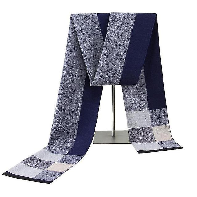 Men's Winter Warm Cashmere Scarf Plaid Scarf Men's Soft Long Cotton Scarf on Productcaster.