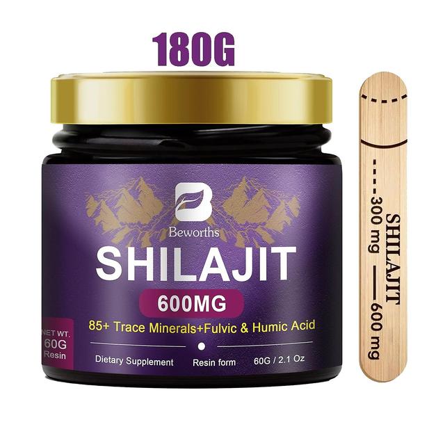 Hikig Fast Pure Himalayan Shilajit Resin 60g, Natural Pure Shilajits Organic with Fulvic Acid Tested 85+ Trace Minerals 3bottles on Productcaster.