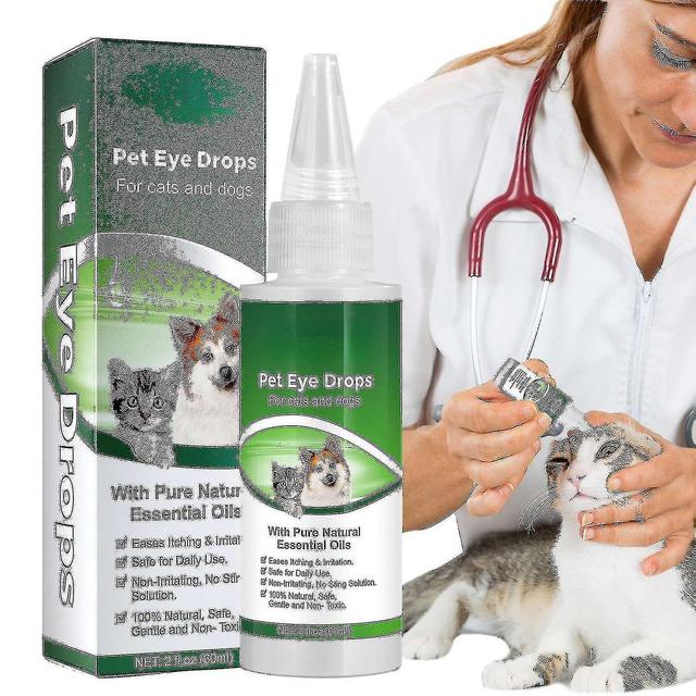 Gouttes ophtalmiques de conjonctivite de chat de chien, conjonctivite lacrymale gonflement rouge anti-inflammatoire bactéricide JP 1pc on Productcaster.