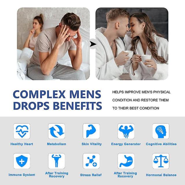 Men's Complex Drops, 30ml - Inhibitor Supplement for Strong Men Secret Drops for Men - Powerful 30ml Complex Formula 2PCS on Productcaster.