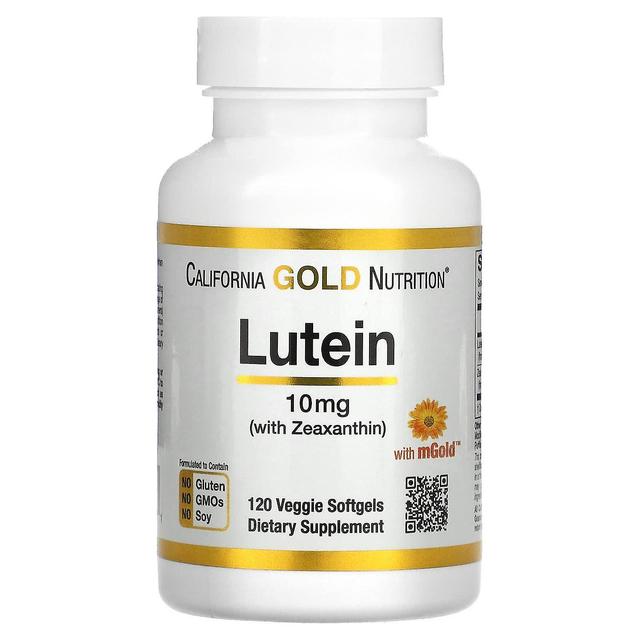 California Gold Nutrition, Lutein mit Zeaxanthin, 10 mg, 120 vegetarische Kapseln on Productcaster.