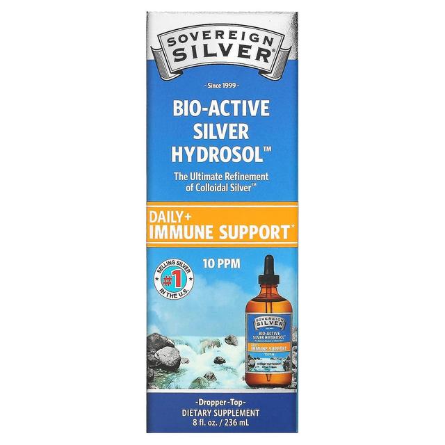 Sovereign Silver Prata Soberana, Hidrossol de Prata Bio-Ativo Dropper-Top, Diário + Suporte Imunológico, 10 PPM, 8 fl oz (2 on Productcaster.