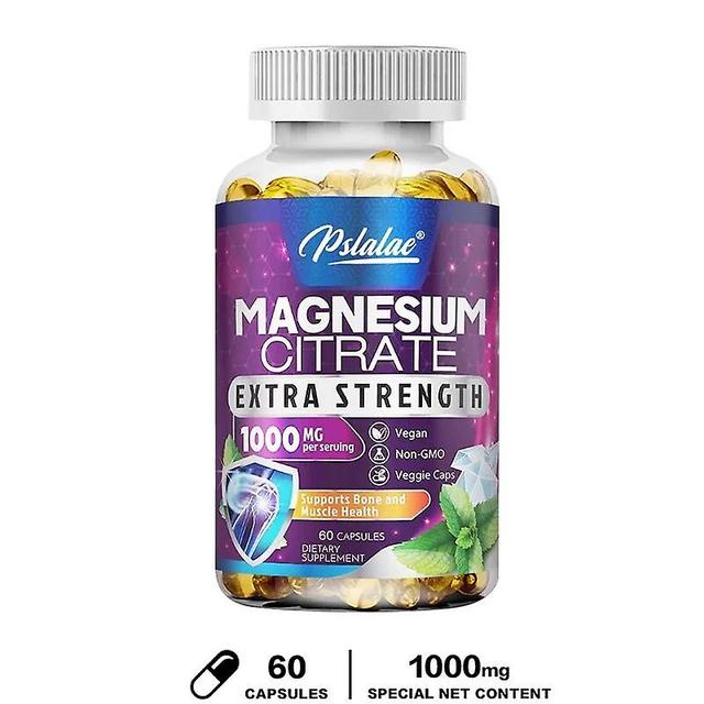 Eccpp Premium Magnesium Citrate Capsules - Highly Absorbable Citric Acid Complex To Support Muscle, Nerve, Bone And Heart Health 60 Capsules on Productcaster.