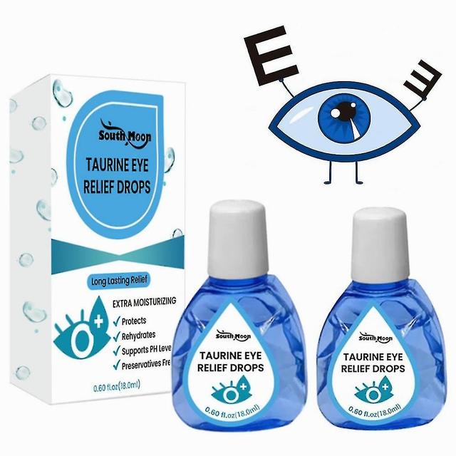 1-3pcs 18ml Taurine Eye Relief Drops,eye Care Fluid, Soothing Eye Drops, Relieve Eye Fatigue Vision 2pcs on Productcaster.