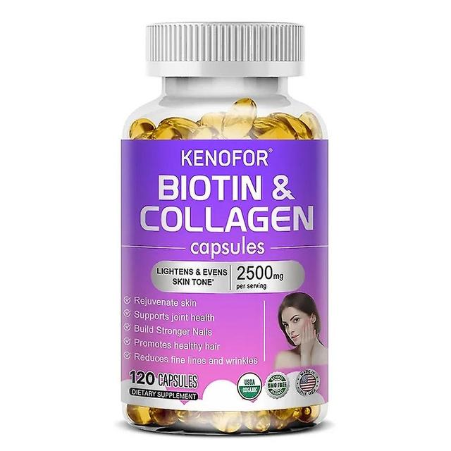 Sofirn Biotin + Collagen Supplement - Supports Healthy Skin, Joints, Hair, Nails - Antioxidants - Dietary Supplement 120 count-1 bottle on Productcaster.