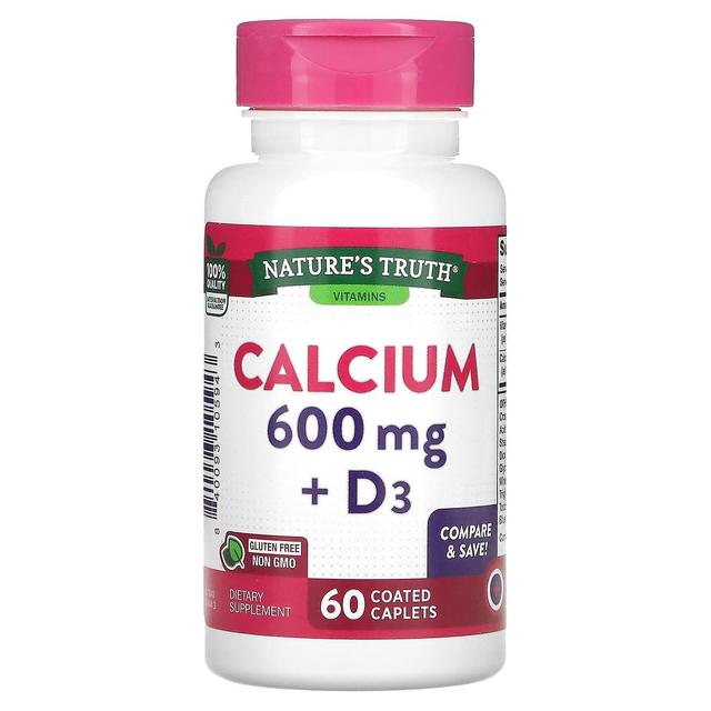 Nature's Truth, Calcium + D3, 60 Coated Caplets on Productcaster.